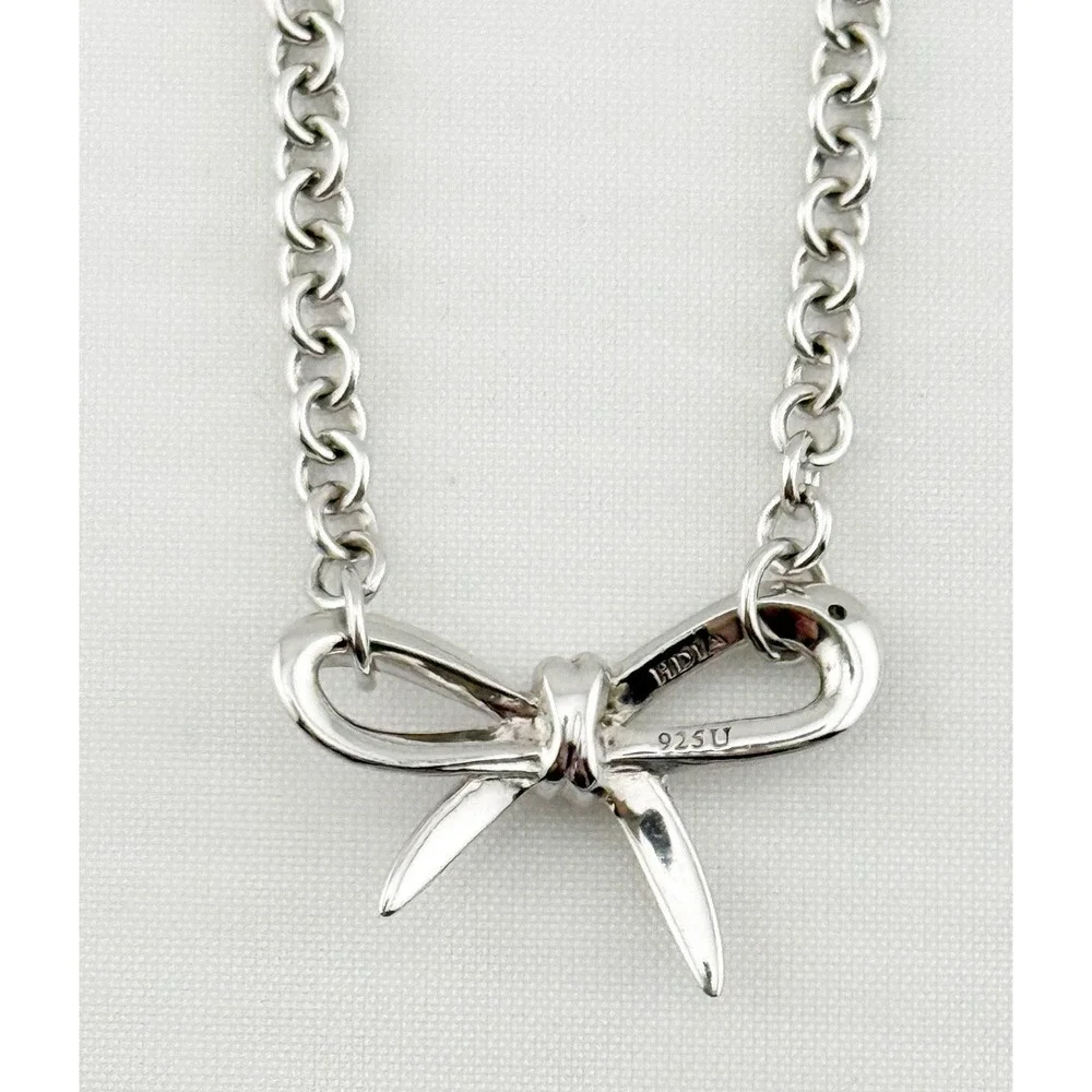 Sterling Silver Hdia 925 U Petite Bow Bracelet 7 1/4
